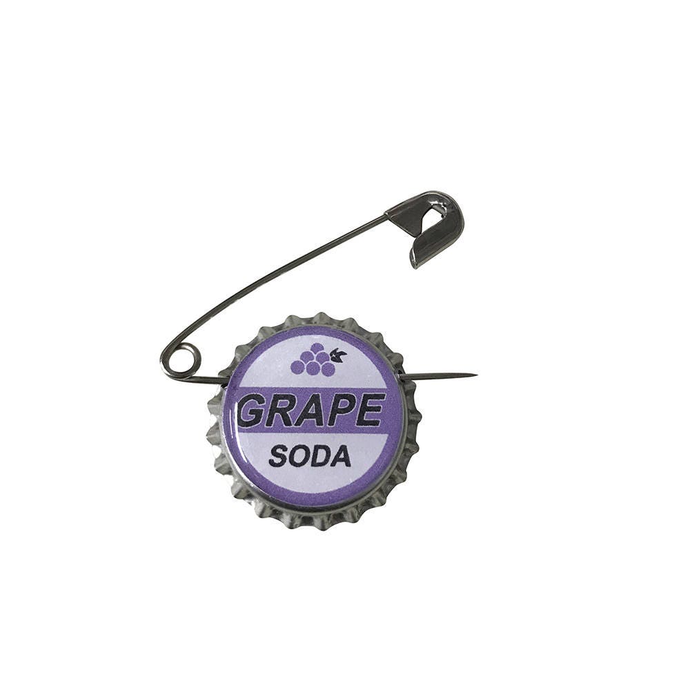 Grape Soda Pin Bottle Cap Pin Grape Soda Badge Bottle Cap | Etsy