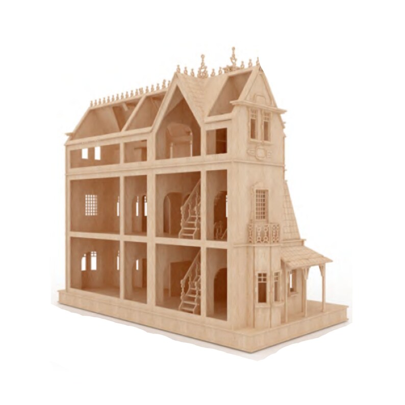 Gothic Mansion Dollhouse Kit Mansion Dollhouse Gothic Etsy