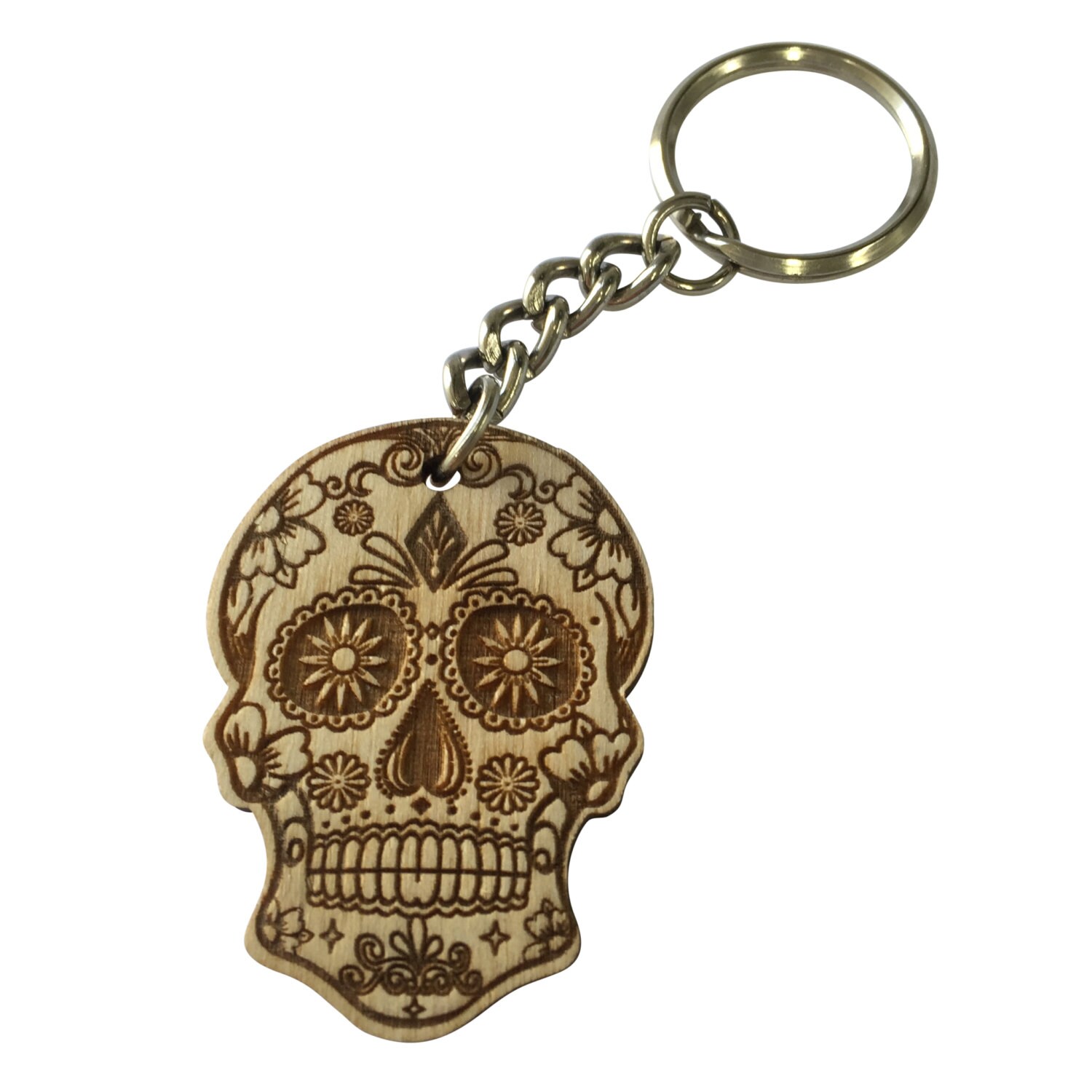 Sugar Skull Key Chain Etsy