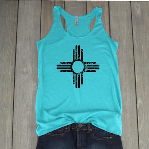 New Mexico Tank Top | New Mexico Shirt - New Mexico - Zia tank Top - Racerback Tank Top