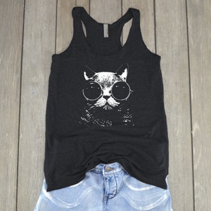 Cat Tank Top | Cat Shirt - Cat - Funny Cat Shirt - Racerback Tank Top