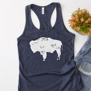 Bison Tank Top | Wyoming Tank Top - Buffalo Tank - Bison Shirt - Buffalo Shirt - Wyoming Shirt - Bridesmaid Tank Top - Bachelorette Party