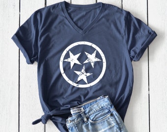 Stars Shirt Tennessee Shirt Tri Stars Shirt 4th of July - Etsy