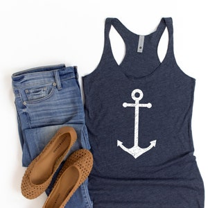 Anchor Tank Top | Bridesmaid Tank Top - Bachelorette Party Tank - Anchor Beach Tank Top