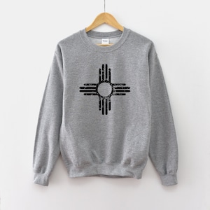 New Mexico Sweatshirt | New Mexico Shirt - Zia Shirt - Zia Sweatshirt - New Mexico Flag