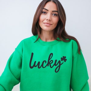Lucky Sweatshirt St. Patty's Shirt, St. Patrick's Day Sweatshirt, St. Patrick's Day Shirt, Irish Shirt, Drinking Shirt, Green Shirt, Lucky Irish Green