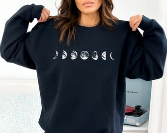 Mond Phasen Shirt | Mondphasen Sweatshirt - Mond Sweatshirt - Mond Shirt - Mondphasen