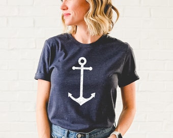 Anchor Shirt - Anchor Beach Shirt - Nautical Theme Anchor Shirt - Anchor Boating Shirt - Shirt for Boating - Beach Shirt