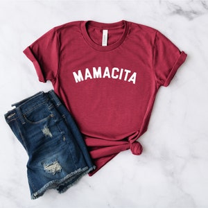 Mamacita Shirt Funny Mom Shirt Mom Shirt Mama Shirt Mother's Day Shirt Blessed Mama Tired as a Mother shirt Cardinal Red