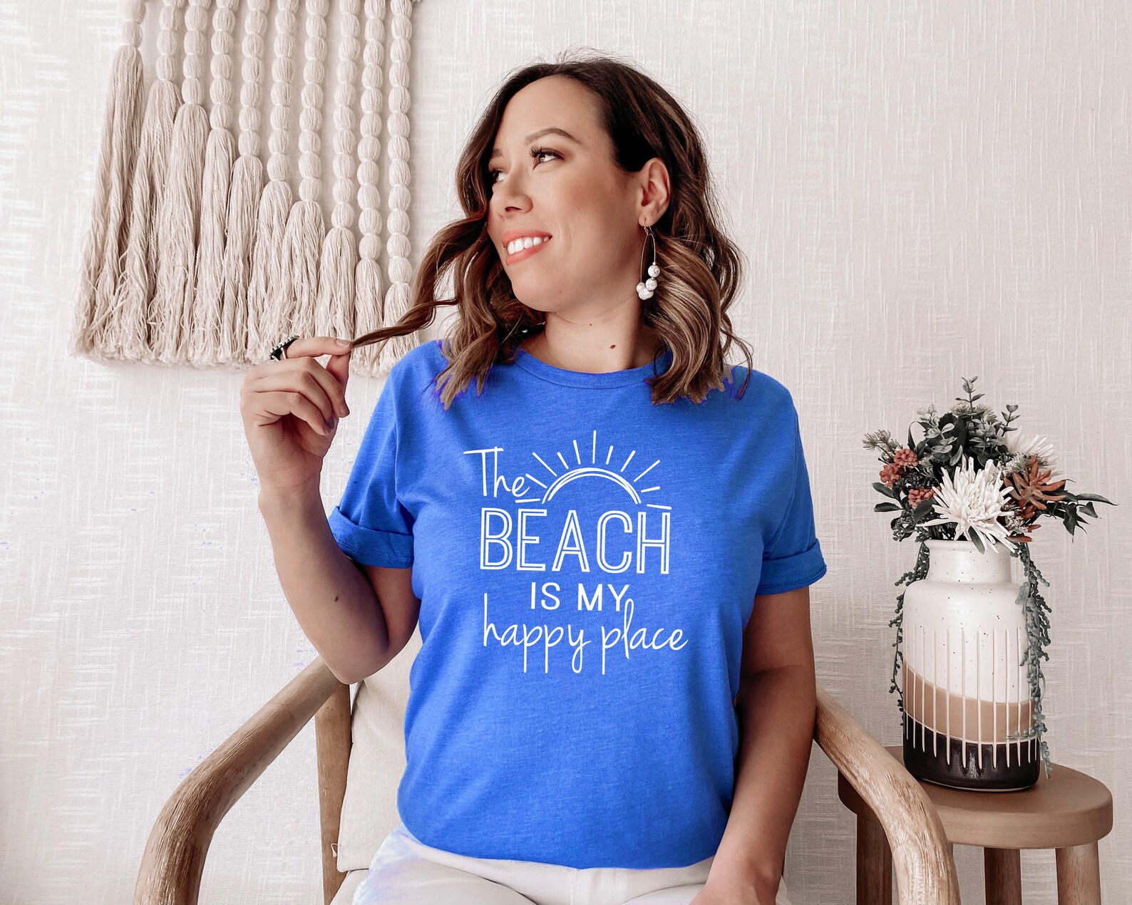 The Beach is My Happy Place Beach Shirt Vacation Shirt Etsy
