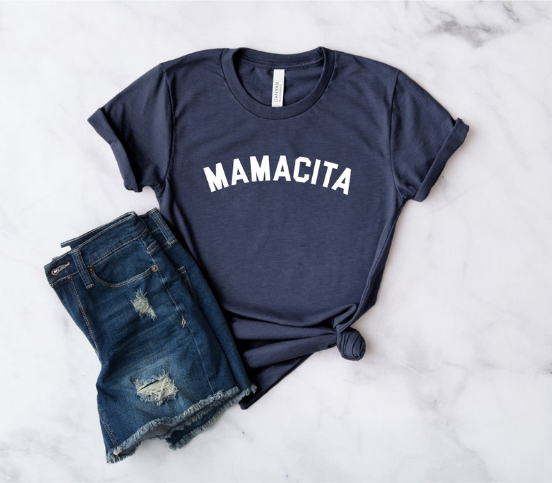 Mamacita Shirt Funny Mom Shirt Mom Shirt Mama Shirt Mother's Day Shirt Blessed Mama Tired as a Mother shirt Navy Blue