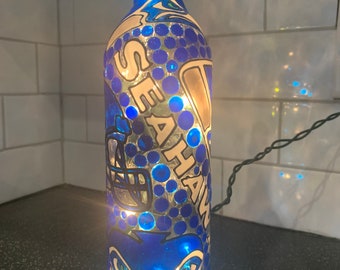 Seattle Seahawks Lighted Wine Bottle