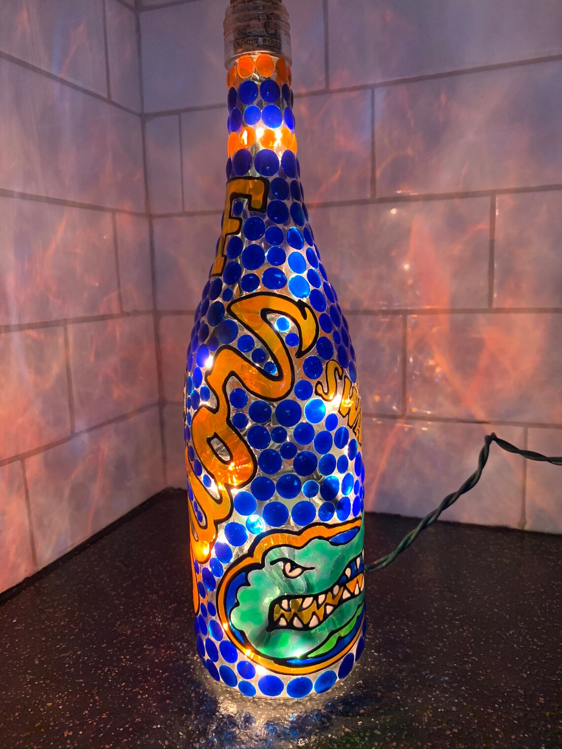 Florida Gators Decorative Lighted Wine Bottle Etsy