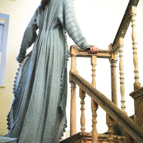 Knitting Pattern for Dressing Gown a Glamorous Fulllength Etsy
