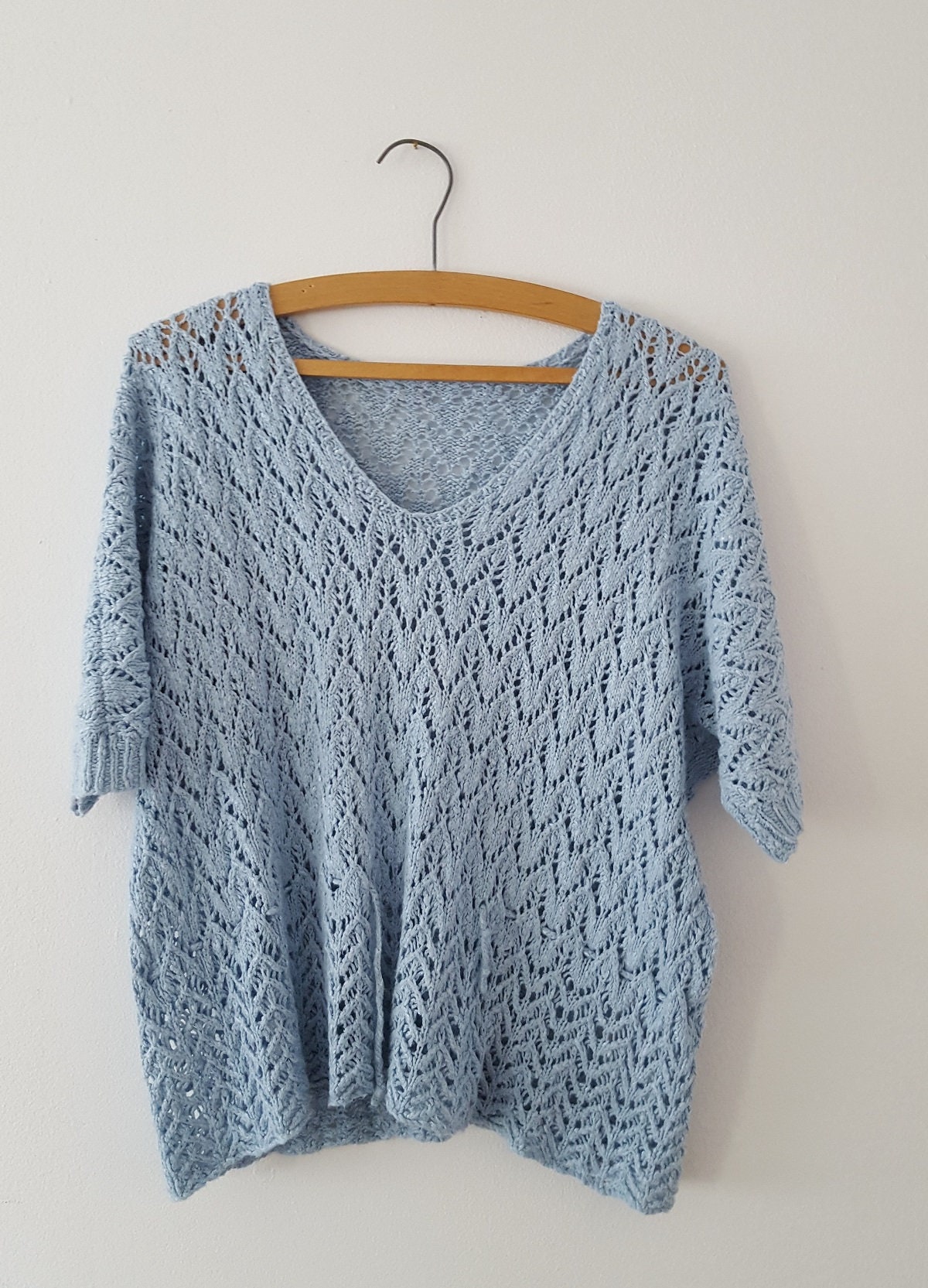 Knitting Pattern for Lace Sweater Sea Holly - Etsy