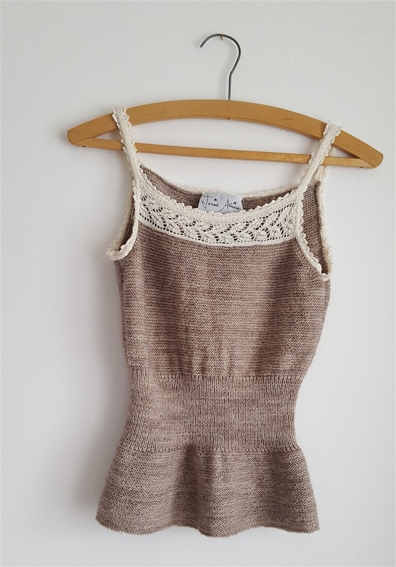 84 Sexy Organic Cotton Camisole PDF Knitting Pattern