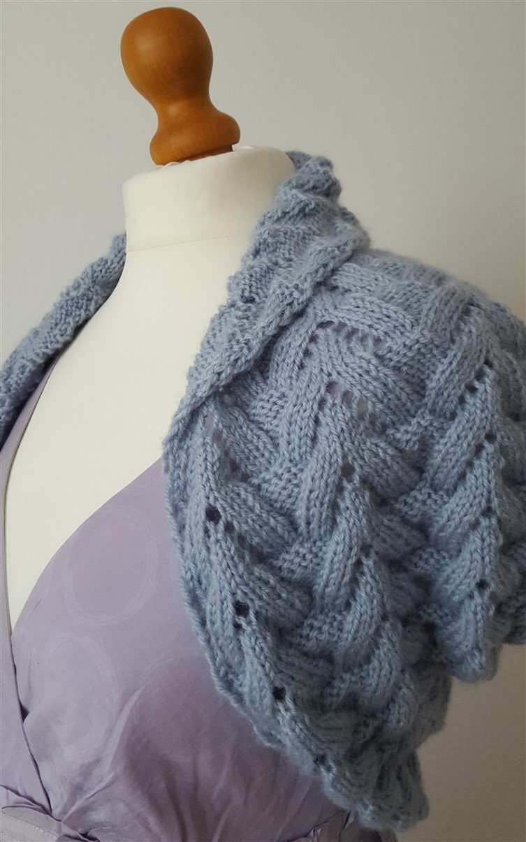 Knitting Pattern for Lace Shrug a pretty knitted lace Etsy