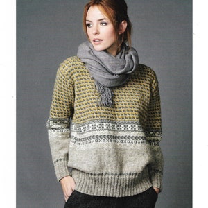 Knitting pattern for - Cartwright handknitted sweater in check and fair-isle pattern
