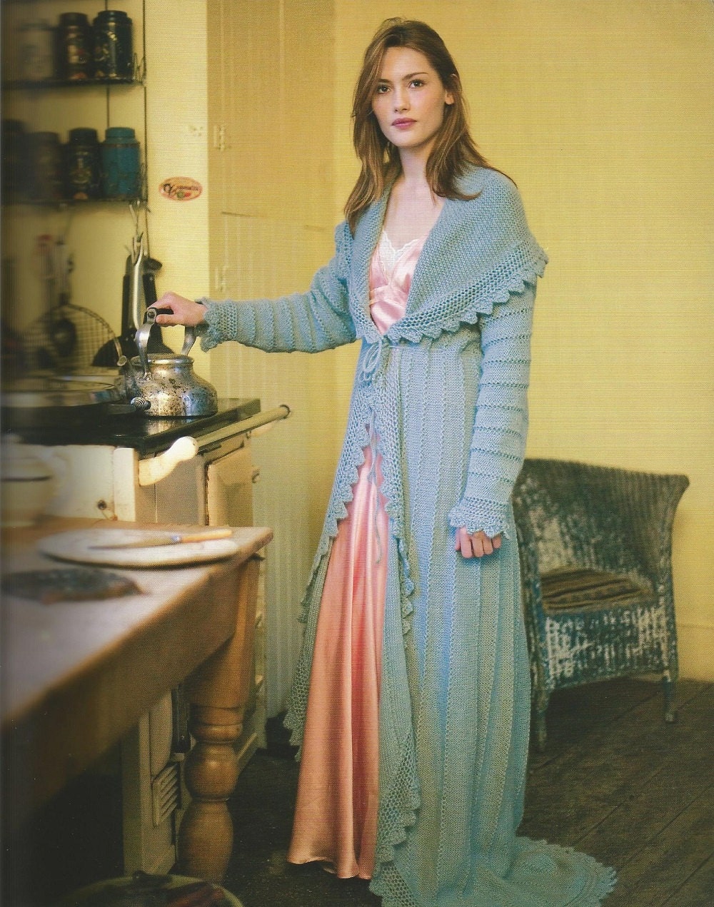 Knitting Pattern for Dressing Gown a glamorous fulllength Etsy