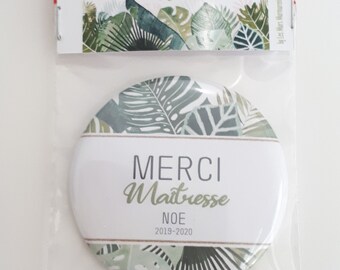 Merci Maîtresse Miroir 56mm sous Blister personnalisé Esprit Jungle