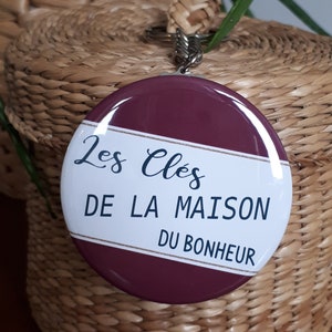 Customizable 56mm key ring Les Clés de la Maison du Bonheur Bordeaux