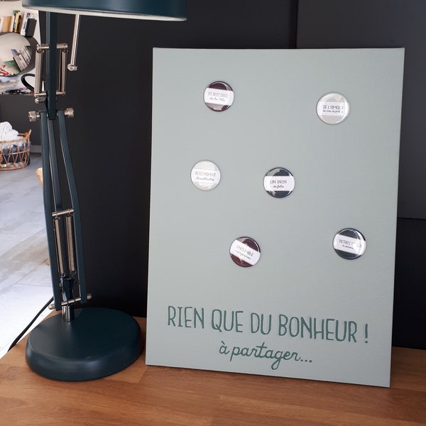 Pêle-Mêle magnétique 30x40 Vert d'eau et Emeraude - Rien que du Bonheur