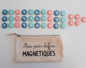 Coral Magnetic Numbers in their customizable case
