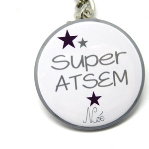 37mm Super ATSEM Plum customizable keyring image 2