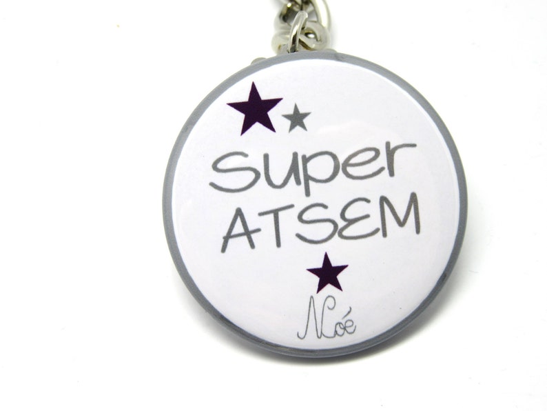 37mm Super ATSEM Plum customizable keyring image 2