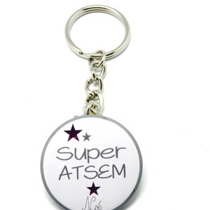 37mm Super ATSEM Plum customizable keyring image 3