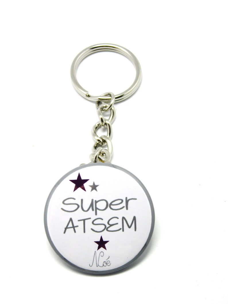 37mm Super ATSEM Plum customizable keyring image 3