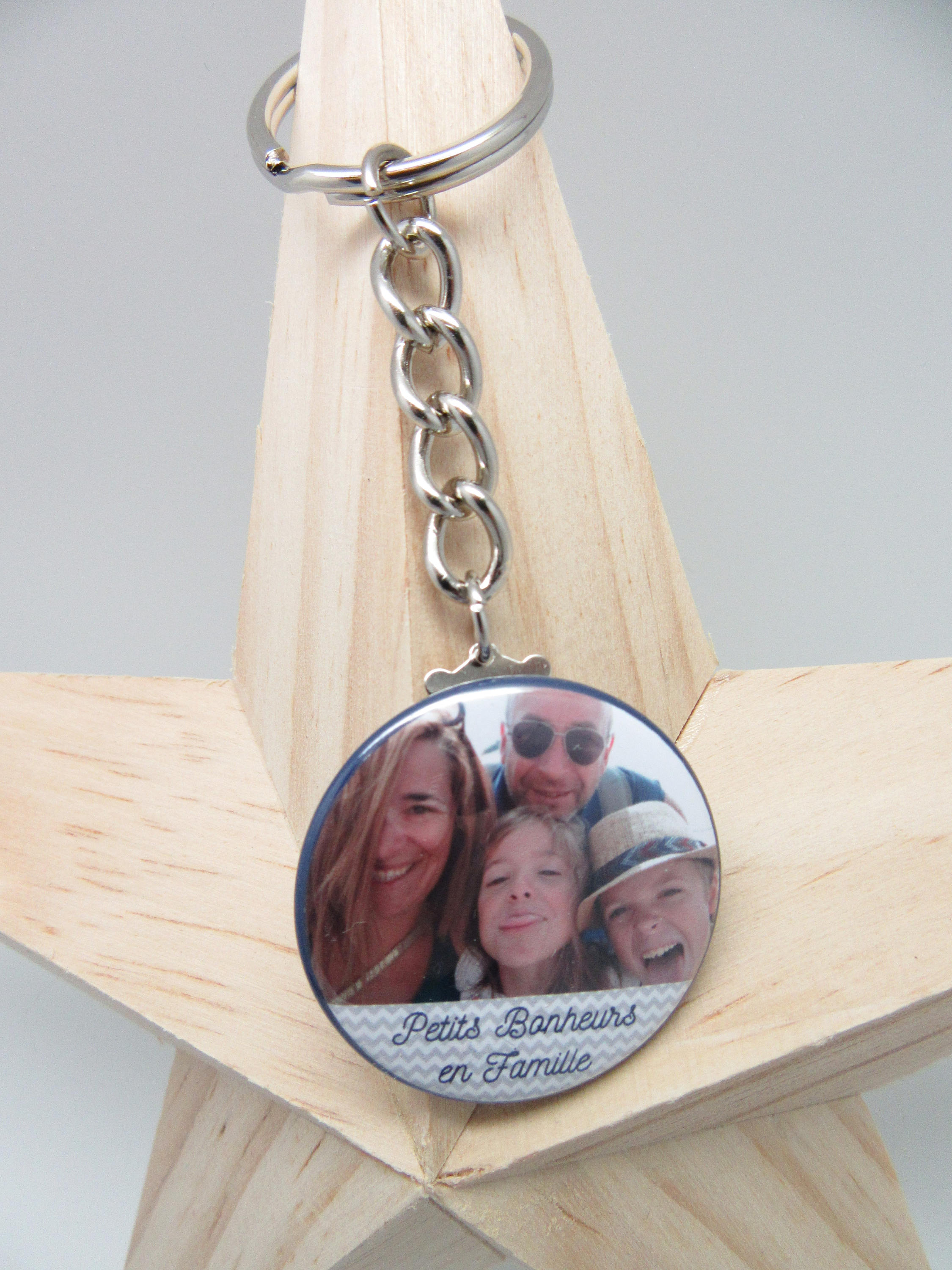 Key door 37mm Customizable Family Photo Chevrons
