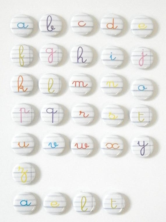 lettres magnétiques cursives