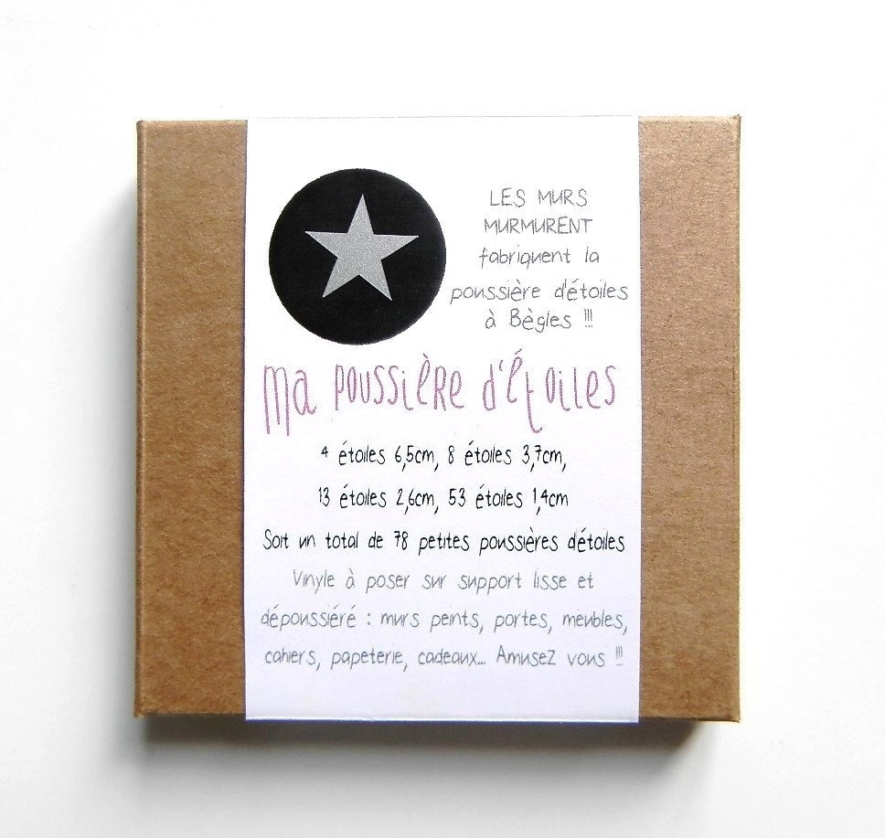 Ma Poussière d'étoiles - Pochette de 78 Stickers Etoiles Argentees