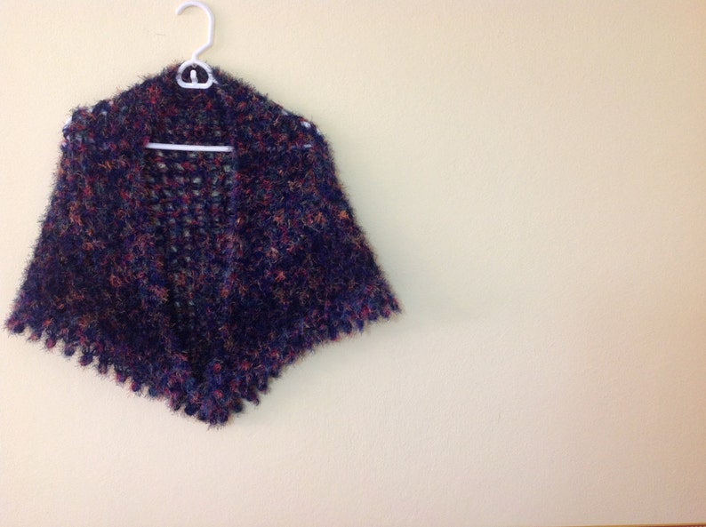 Women Shawl Crochet Blue Yarn main image 0
