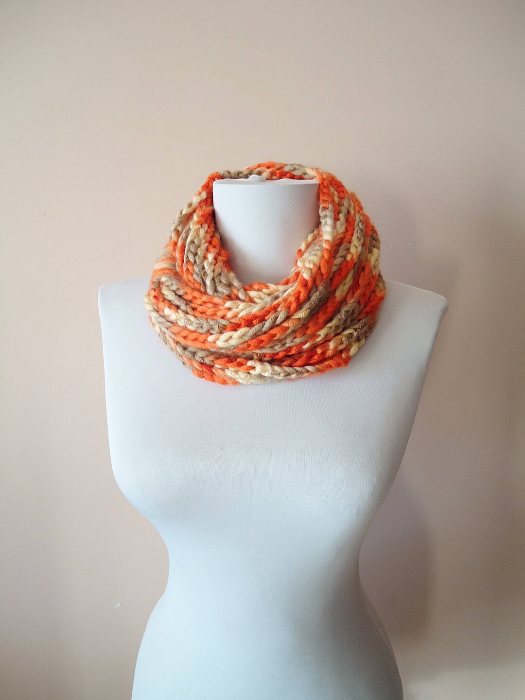 Chain Loop Scarf Crochet Infinity Scarf Teenages Scarves Etsy