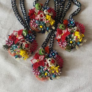 colorful ethnic necklace oya necklace