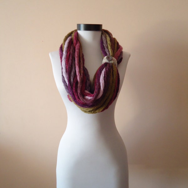 Neckwarmer Handmade, Collar Neckwarmer, Loop Circle Cowl Scarf, Christmas Gifts, Scarf Shawl