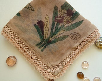 Bronze pink traditional turkish headscarf with tattle trim