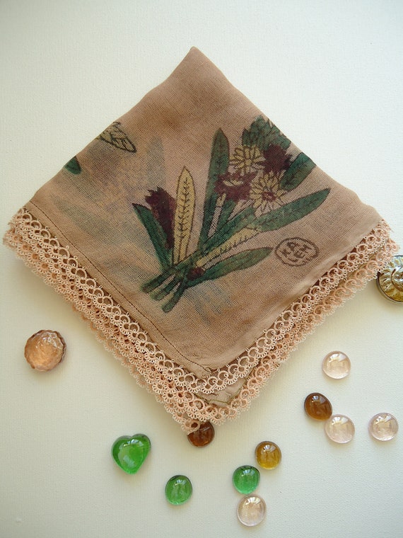 Bronze pink traditional turkish headscarf with tat