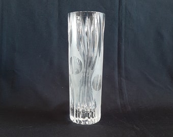 Vintage vase, Bohemian glass vase from the 70s