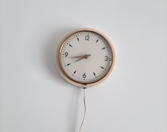 Vintage electric wall clock, MCM, electric clock, 1950s