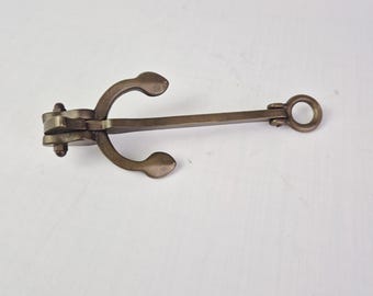Ancla de latón vintage | Pisapapeles | Pieza decorativa marítima | Pisapapeles de barco | Pisapapeles