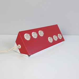 Kinkiet z lat 80. | Czerwona lampa do czytania z plastikowymi wstawkami | Lampa vintage z lat 80.