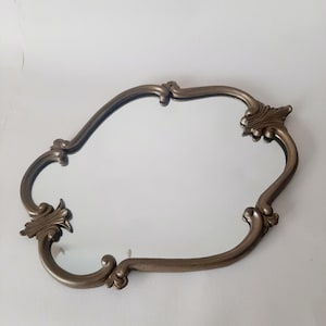 1960s brass mirror | Vintage wall mirror | Mid century mirror