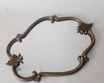 1960s brass mirror | Vintage wall mirror | Mid-century mirror