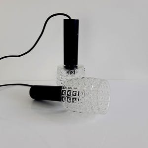 2er Set Pendelleuchten mit Glasschirm | Vintage 60er Jahre Designlampen