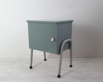 1950s/60s bedside table green, Vintage bedside table