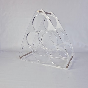 Botellero | Plexiglás vintage | Botellero de plexiglás para 6 botellas | Botellero de los años 80