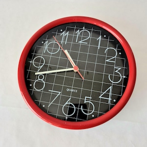 Memphis style wall clock | Vintage clock 80s | Quartz wall clock